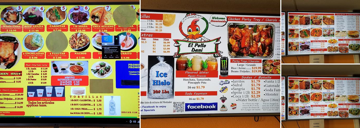 El Pollo Dani Menu