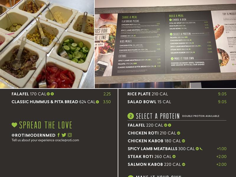 Roti Mediterranean Bowls. Salads. Pitas. Menu