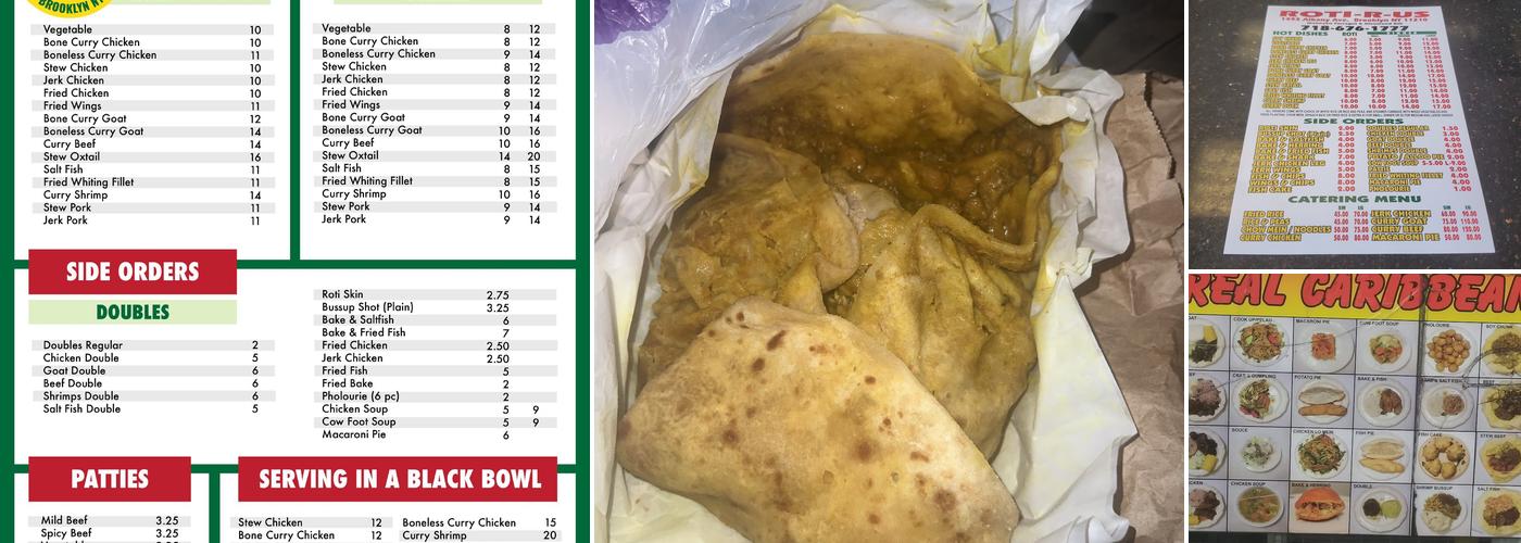 Roti R Us -Real Caribbean Food. Menu