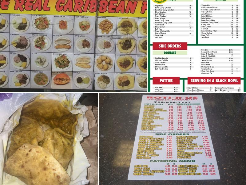 Roti R Us -Real Caribbean Food. Menu