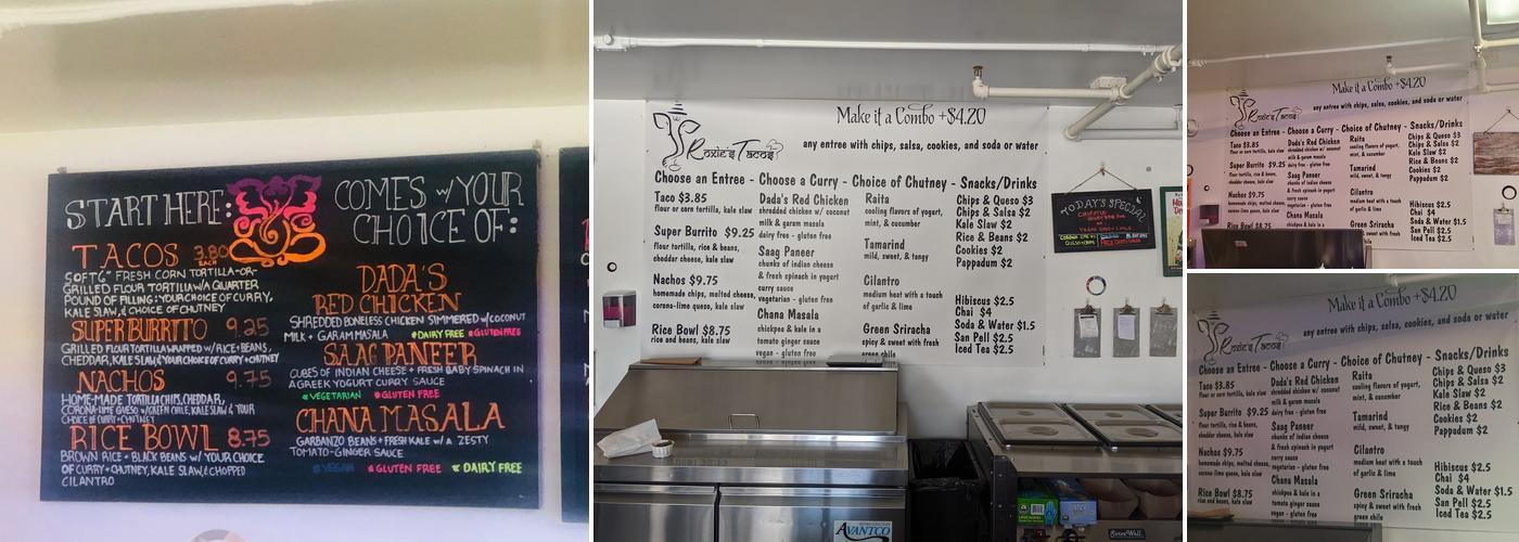 Roxy's Menu
