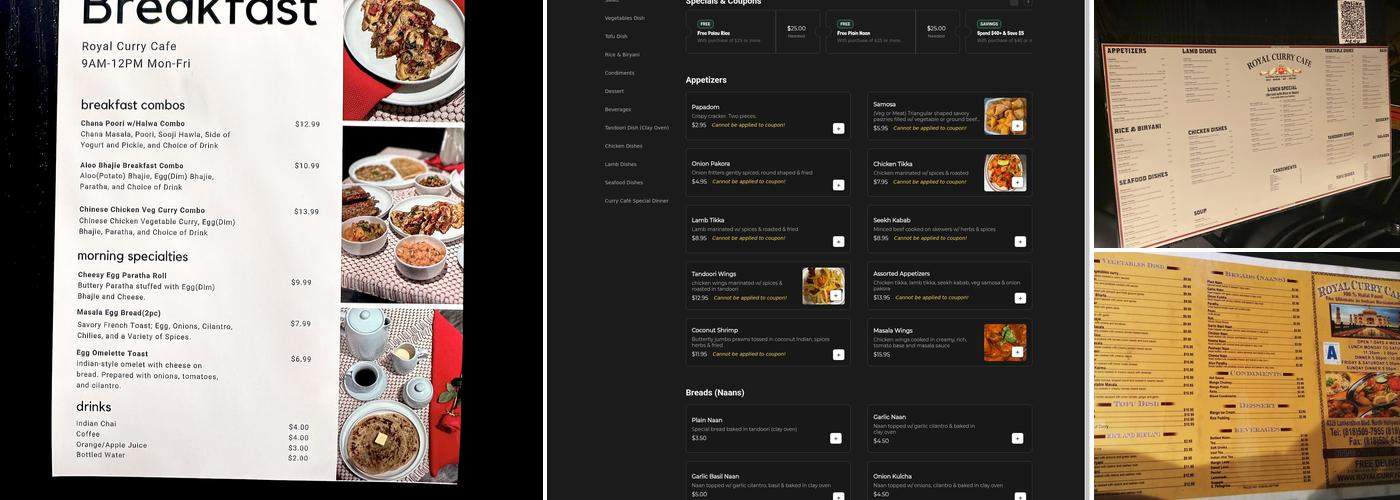 Royal Curry Cafe Menu