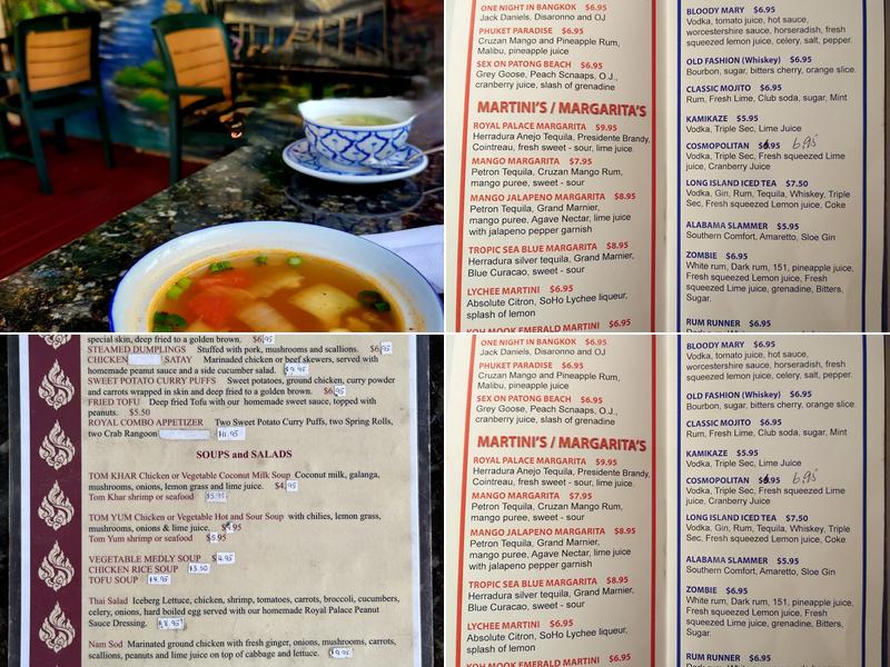 Royal Palace Thai Restaurant Menu