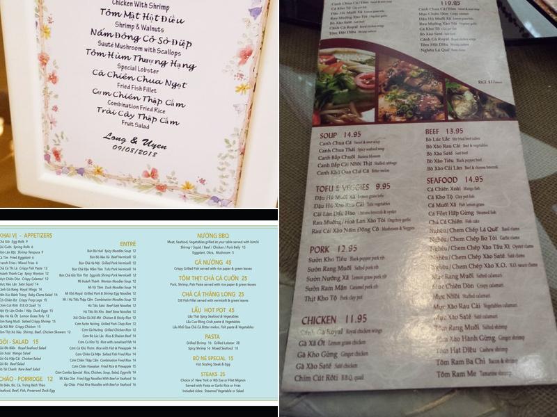 Royal Restaurant and Banquet Menu