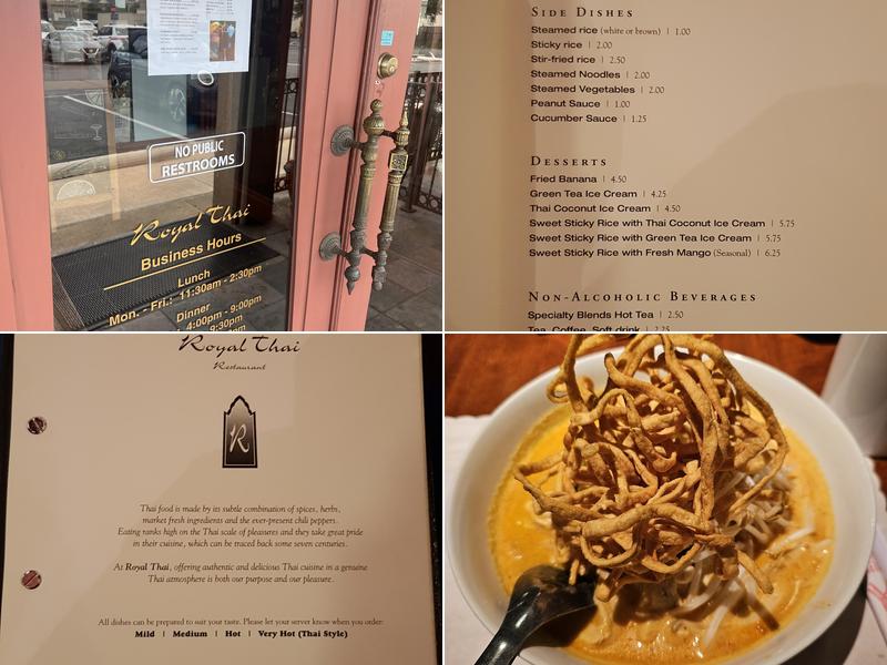 Royal Thai Menu