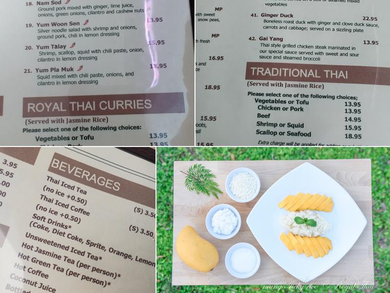 Royal Thai Cuisine - Orlando Menu
