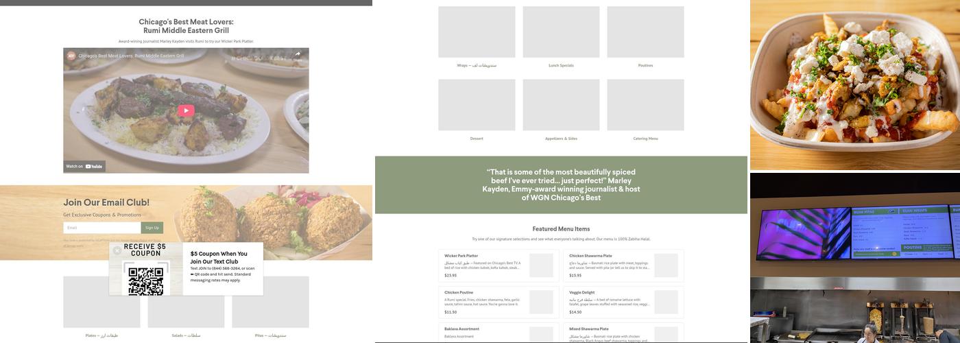 Rumi Middle Eastern Grill Menu