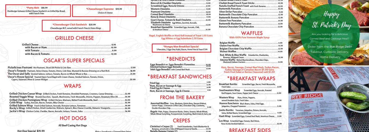 @159 Main Westport Menu