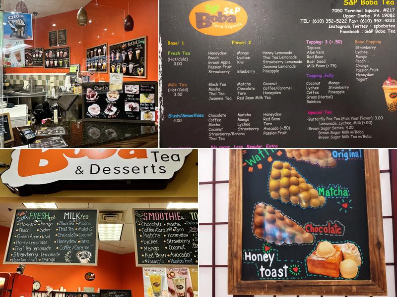 S&P Boba Tea Menu