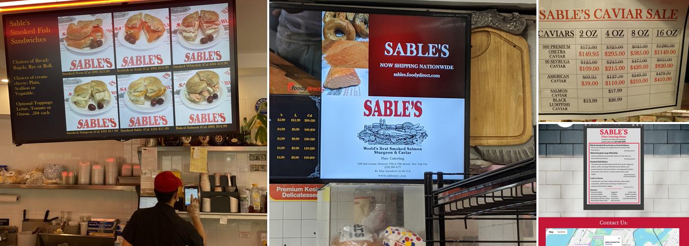 Sable's Smoked Fish Menu