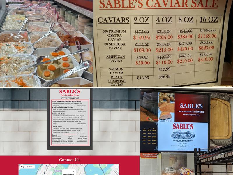 Sable's Smoked Fish Menu