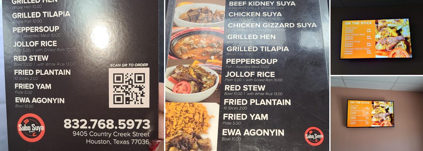 Sabo Suya Menu