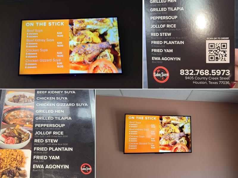 Sabo Suya Menu