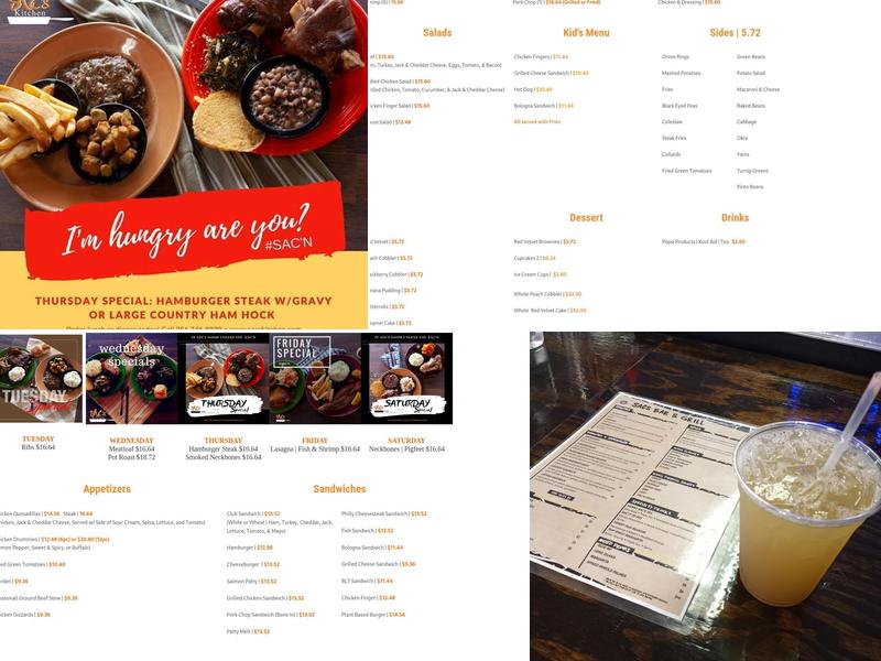 Sac's Kitchen Menu