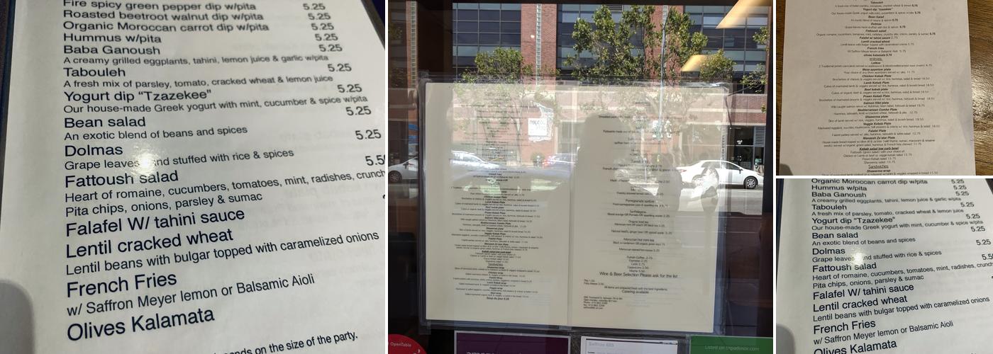 Saffron 685 Menu