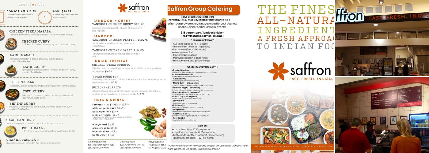 Saffron India Restaurant Menu