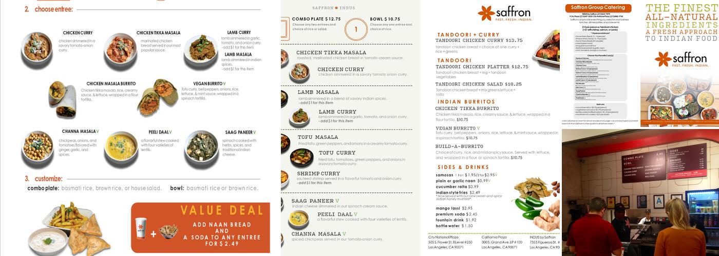 Saffron India Restaurant Menu
