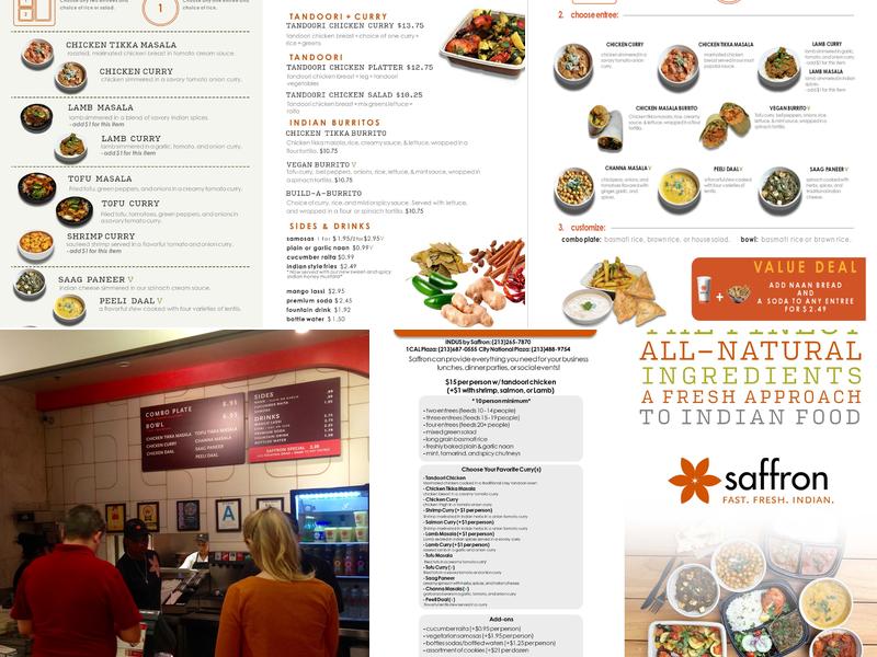 Saffron India Restaurant Menu