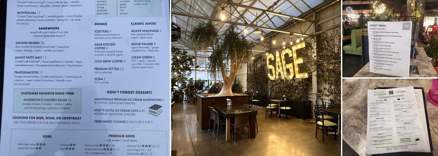 Sage Kitchen Menu