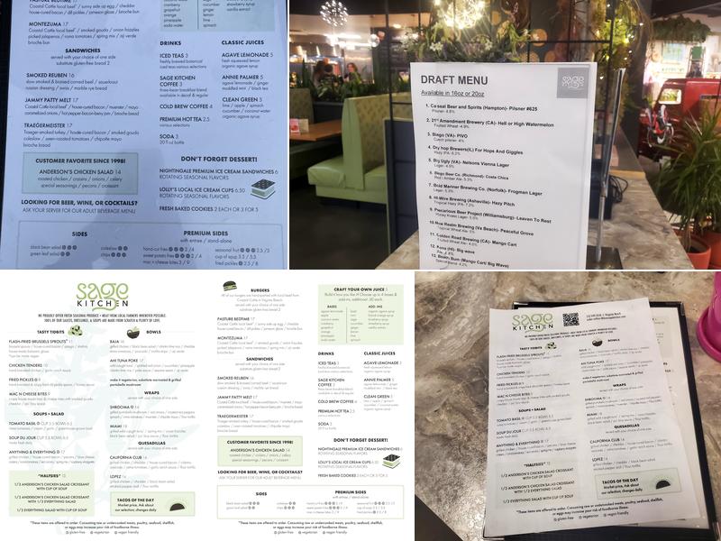 Sage Kitchen Menu