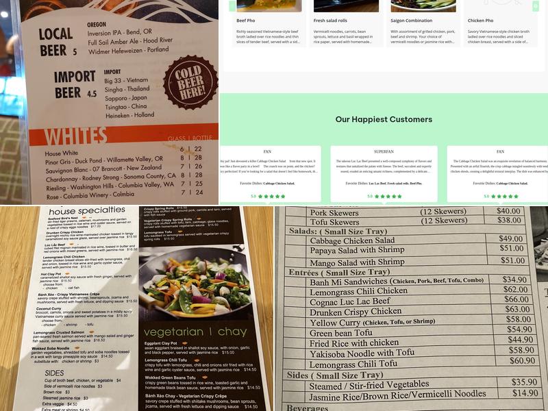 Saigon Bowl Menu