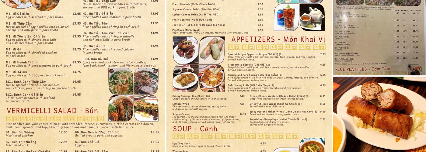 Saigon Palace Restaurant Menu