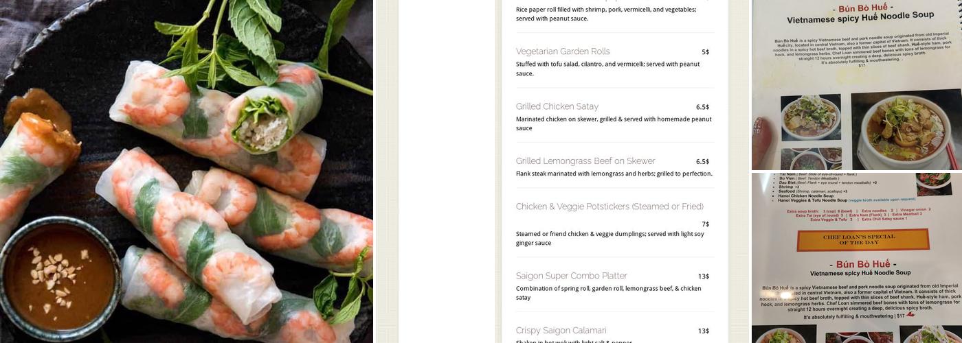 Saigon Saigon Menu