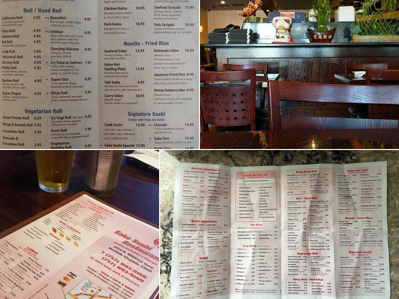 Sake Sushi Restaurant Menu