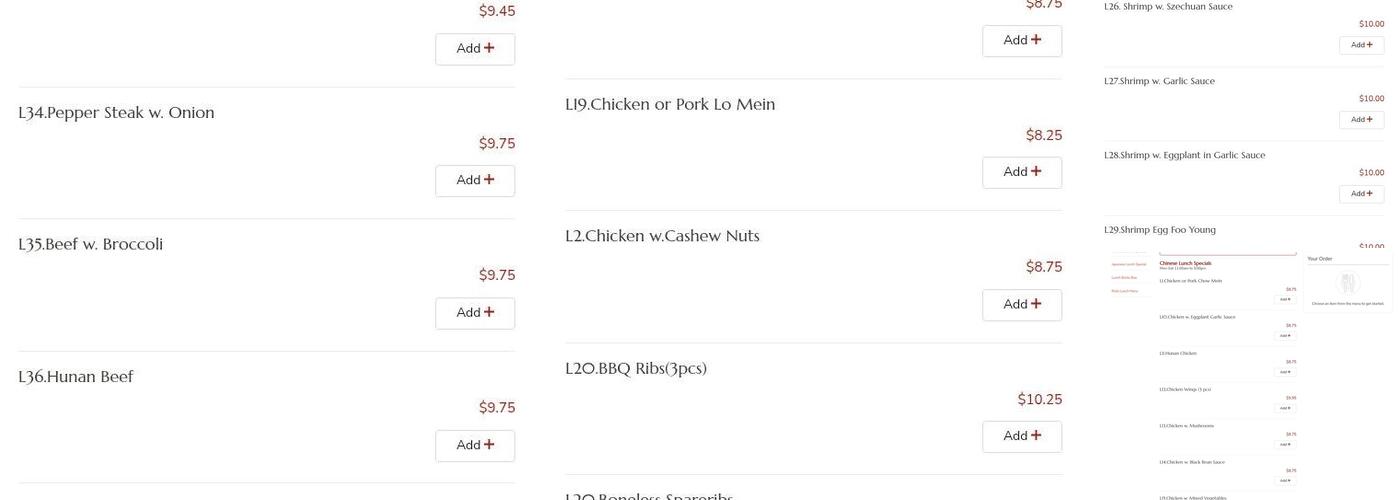 Sakura Menu