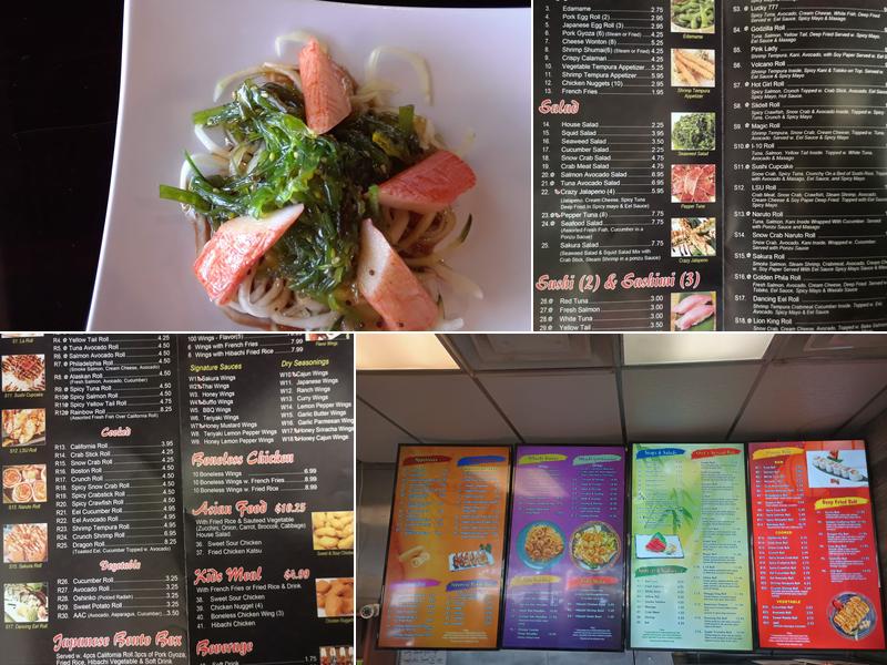 Ichiro hibachi Express ( Sakura Express) Menu