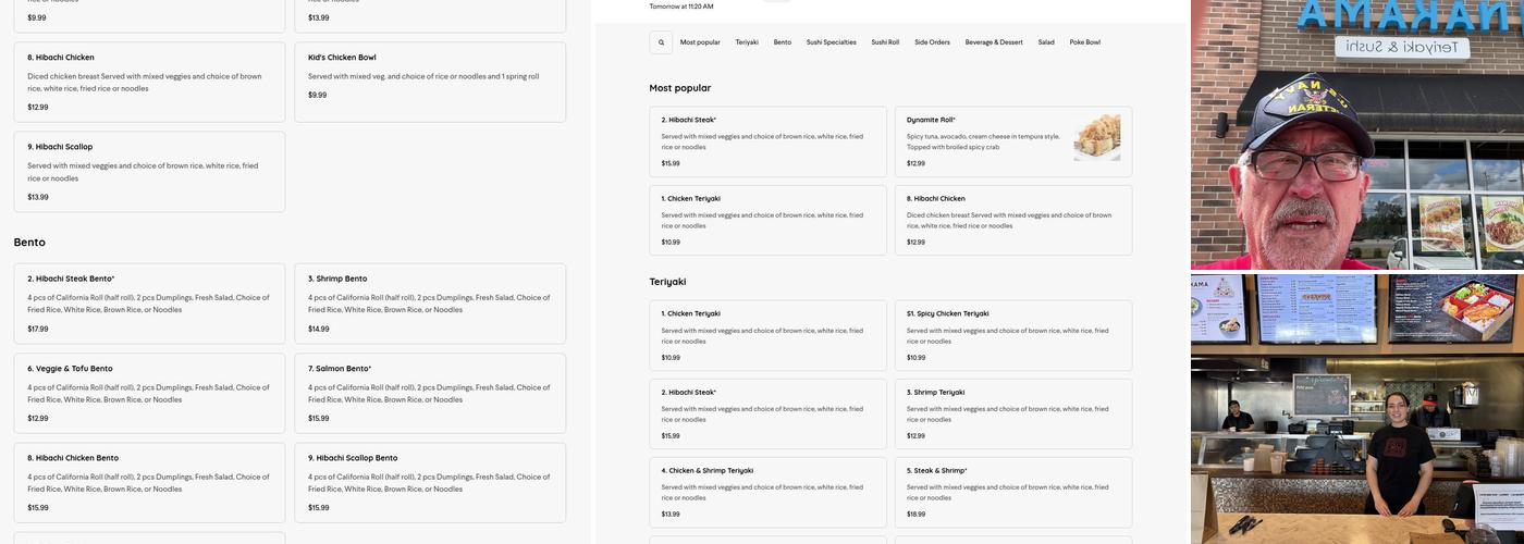 Nakama - Teriyaki & Sushi Menu