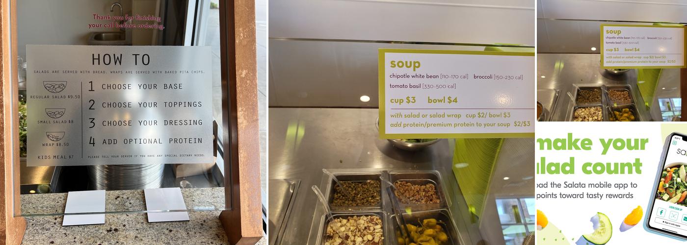Salata Menu