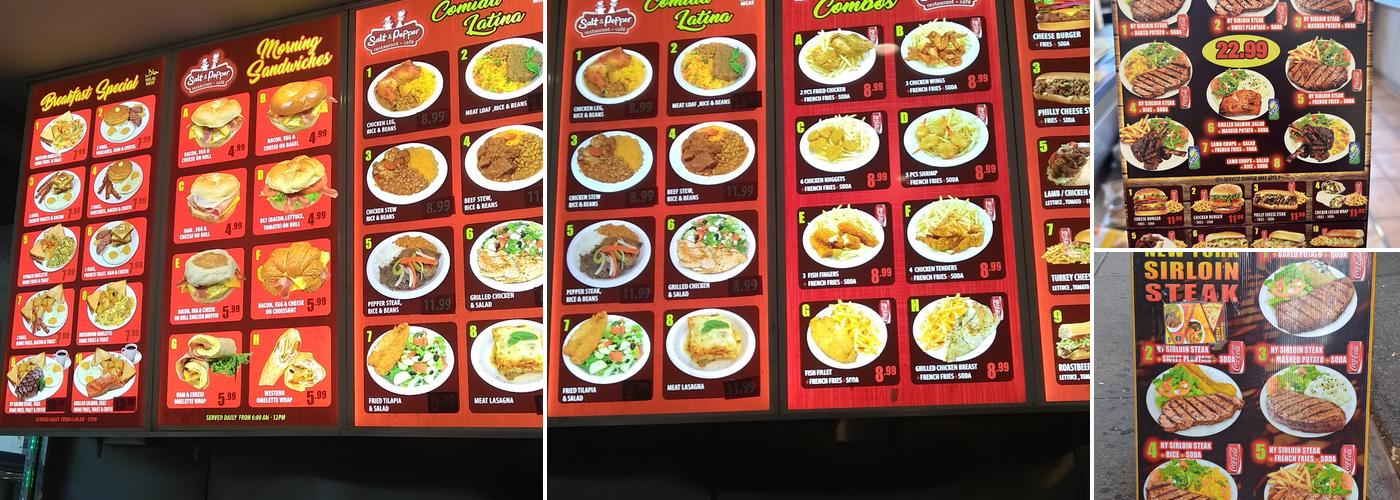 Salt & Pepper Menu