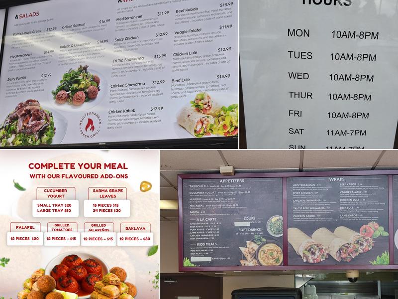 Sam's Flaming Grill Menu