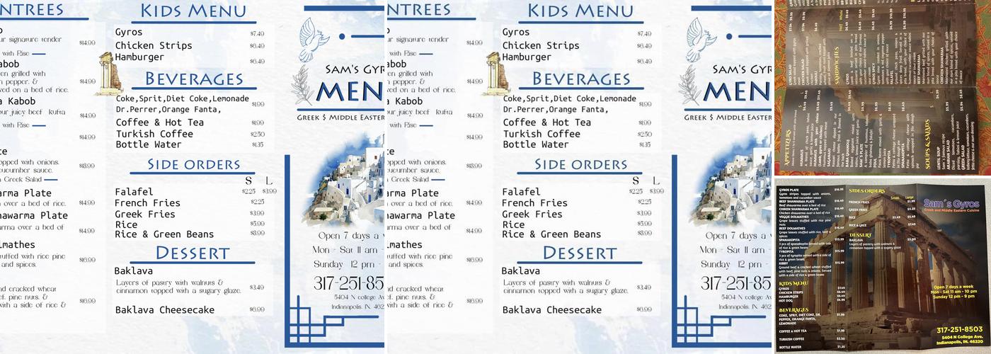 Sam's Gyros Menu