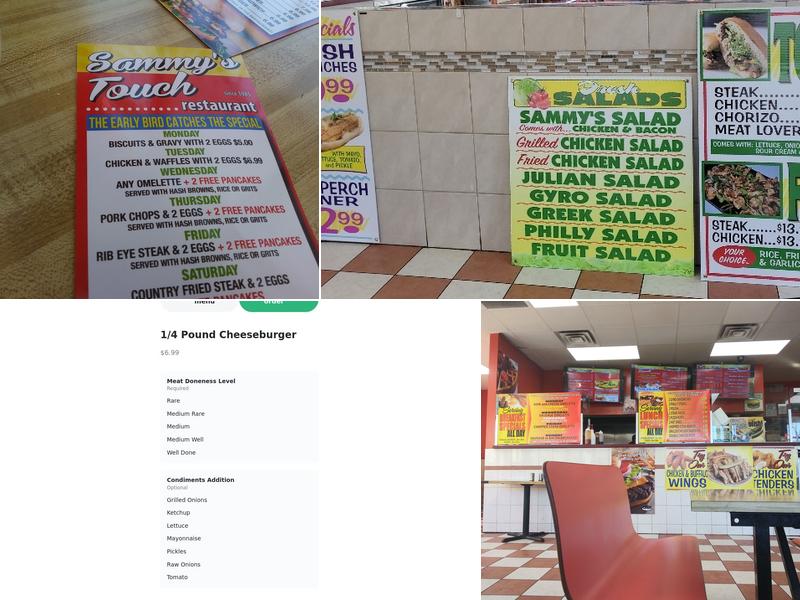 Sammy's Touch Menu