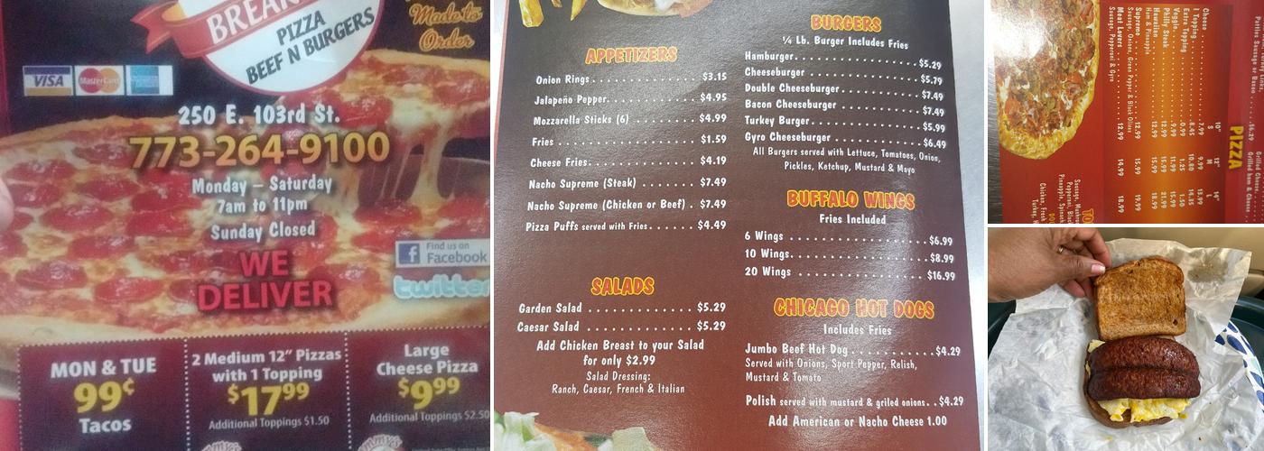 Sammy's Breakfast Menu