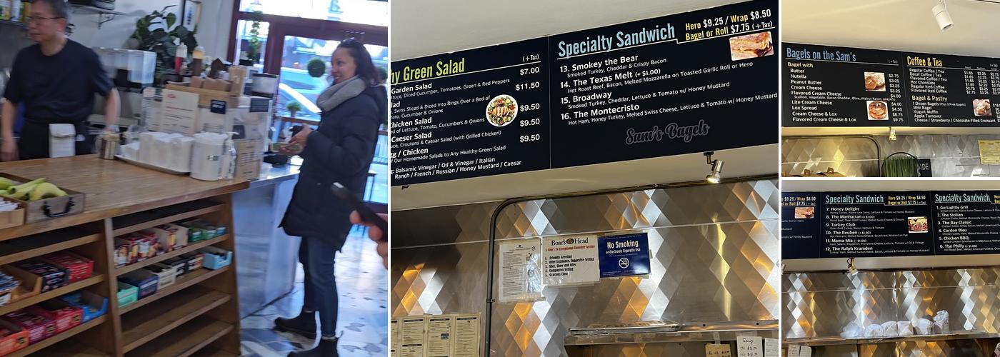 Sam's Bagels Menu