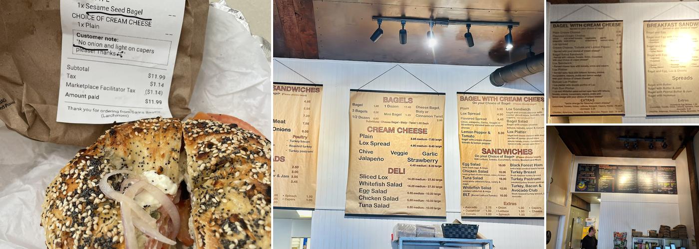 Sam's Bagels Menu