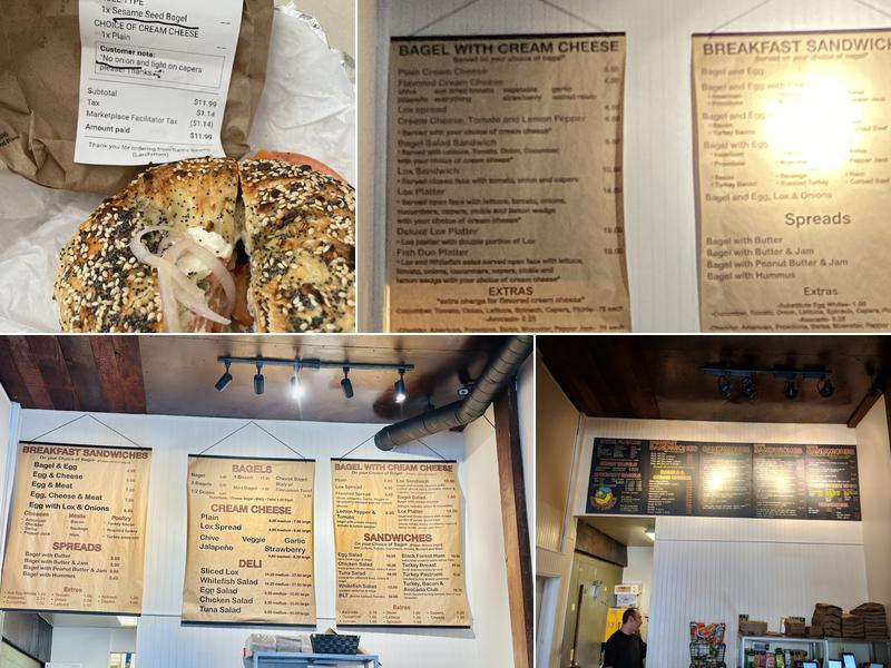 Sam's Bagels Menu