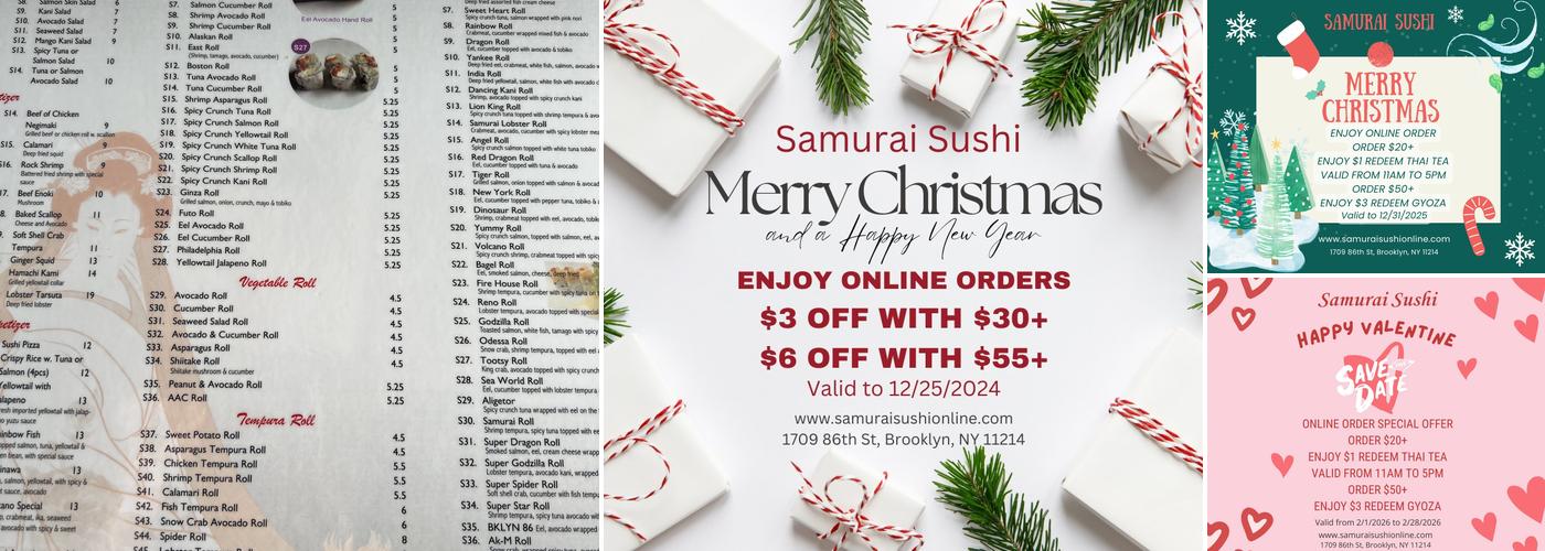 Samurai Sushi Menu