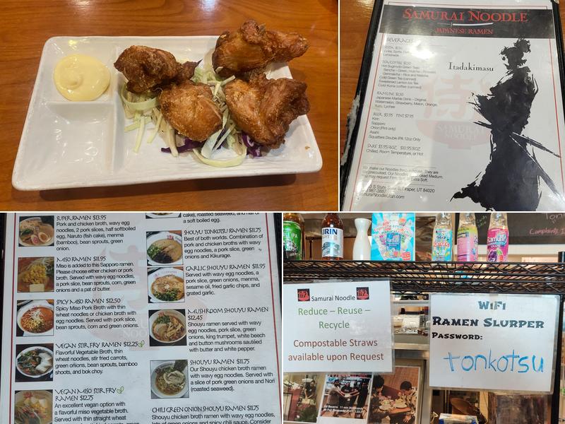 Samurai Noodle Menu