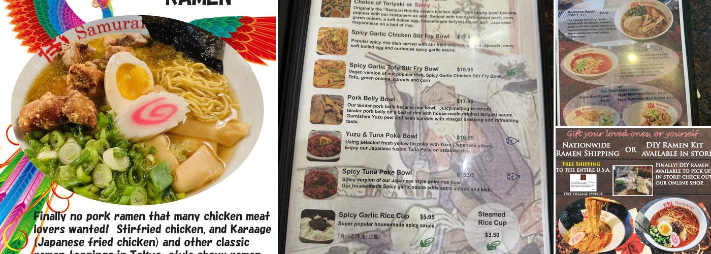 Samurai Noodle Menu
