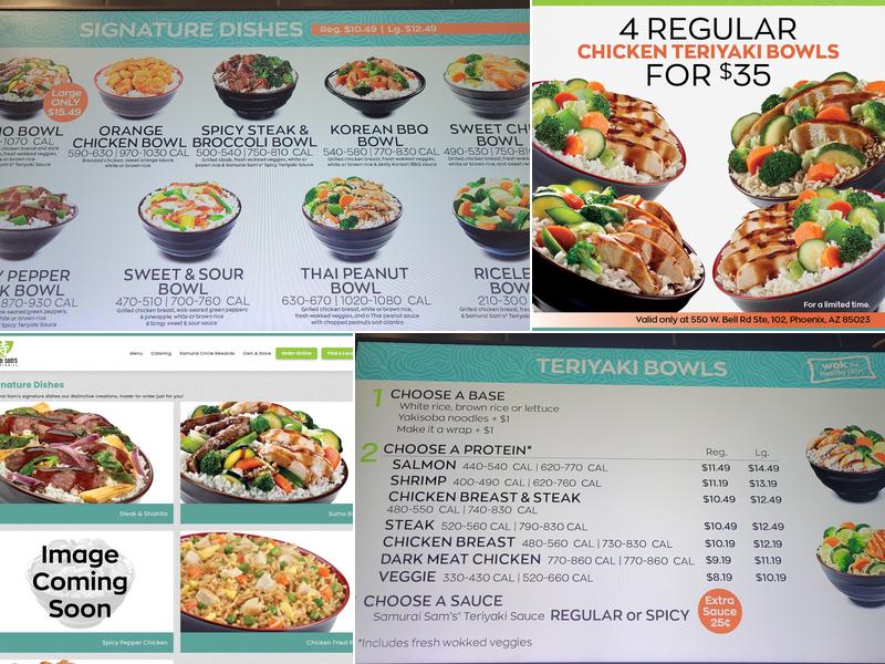 Samurai Sam's Menu