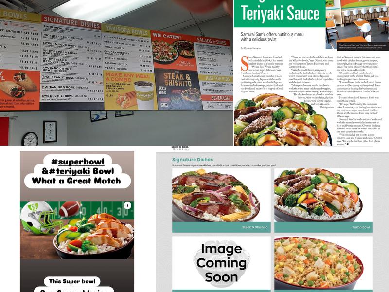 Samurai Sam's Menu