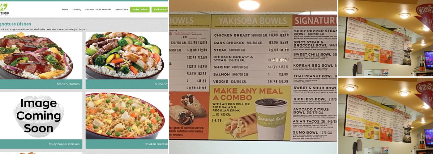 Samurai Sam's Menu