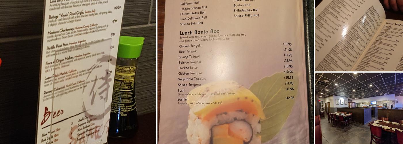 Samurai Sushi Menu
