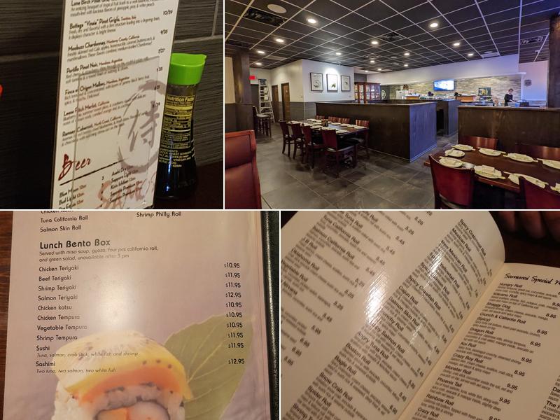 Samurai Sushi Menu
