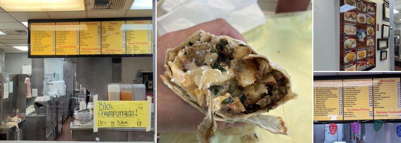 San Diego Tacos Menu