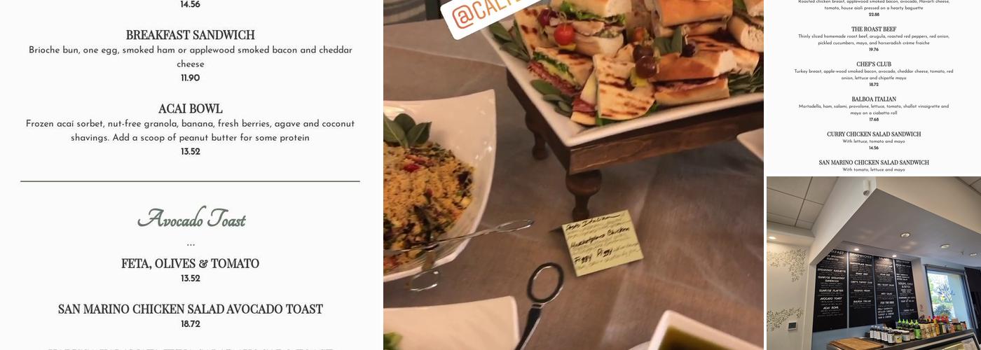 San Marino Cafe & Marketplace Menu